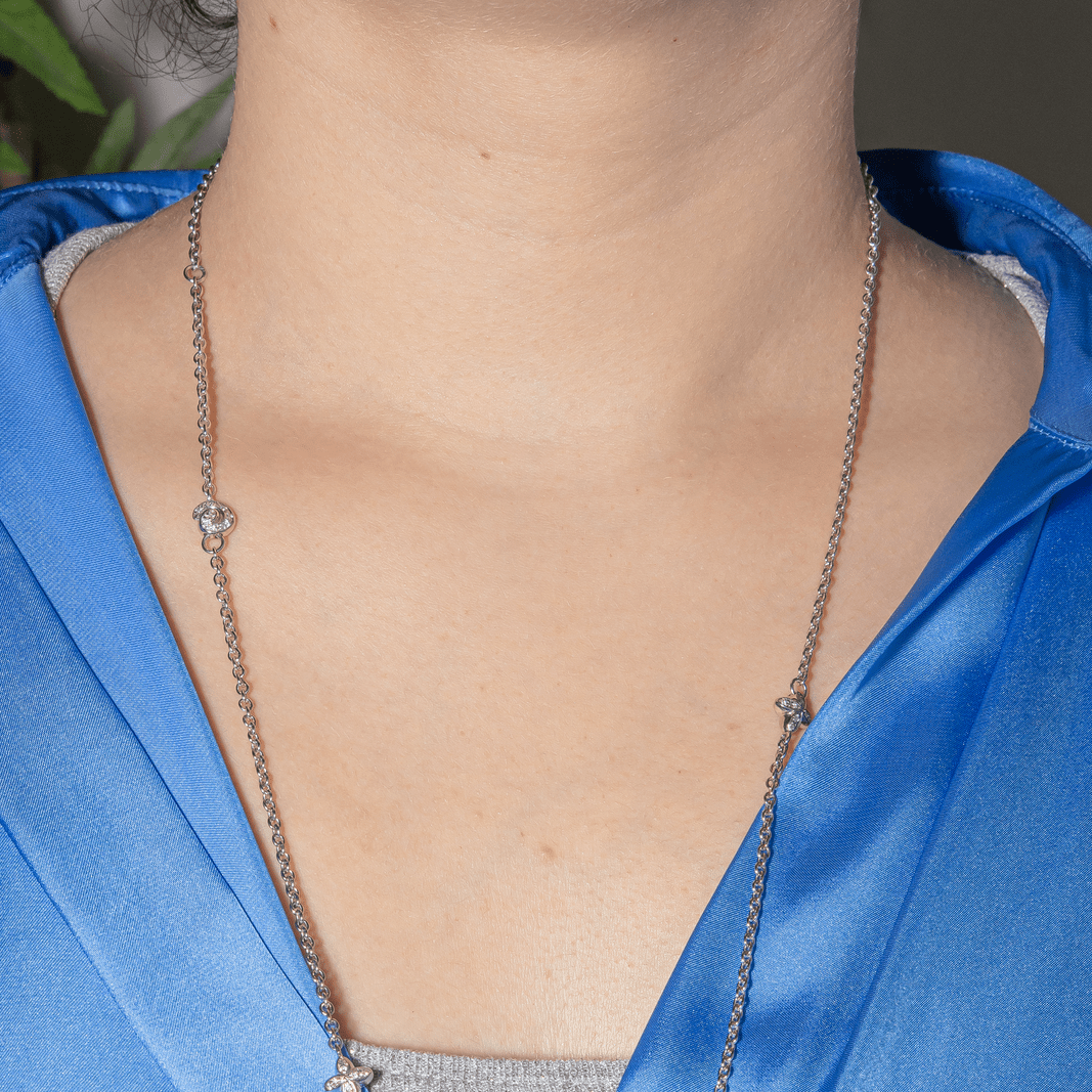 Collier Chaîne en or blanc et diamants - Castafiore