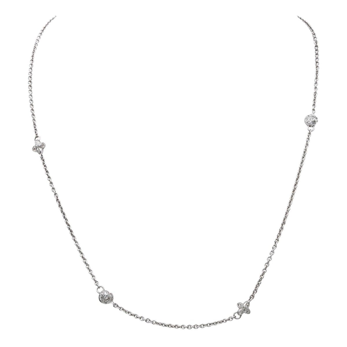 Collier Chaîne en or blanc et diamants - Castafiore