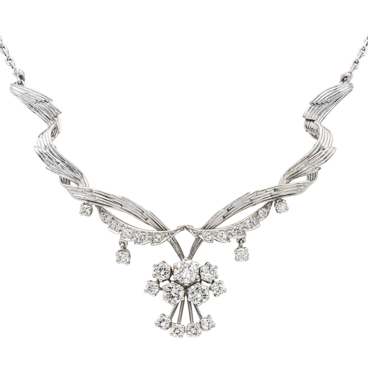 Collier Chaîne en or blanc et diamants - Castafiore