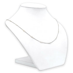 Collier Chaîne en or blanc et perles - Castafiore