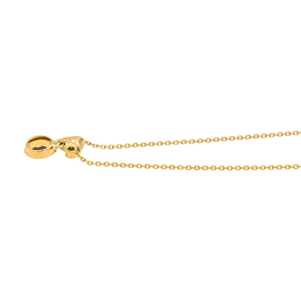 Collier Chaîne en or jaune, citrine et diamant - Castafiore