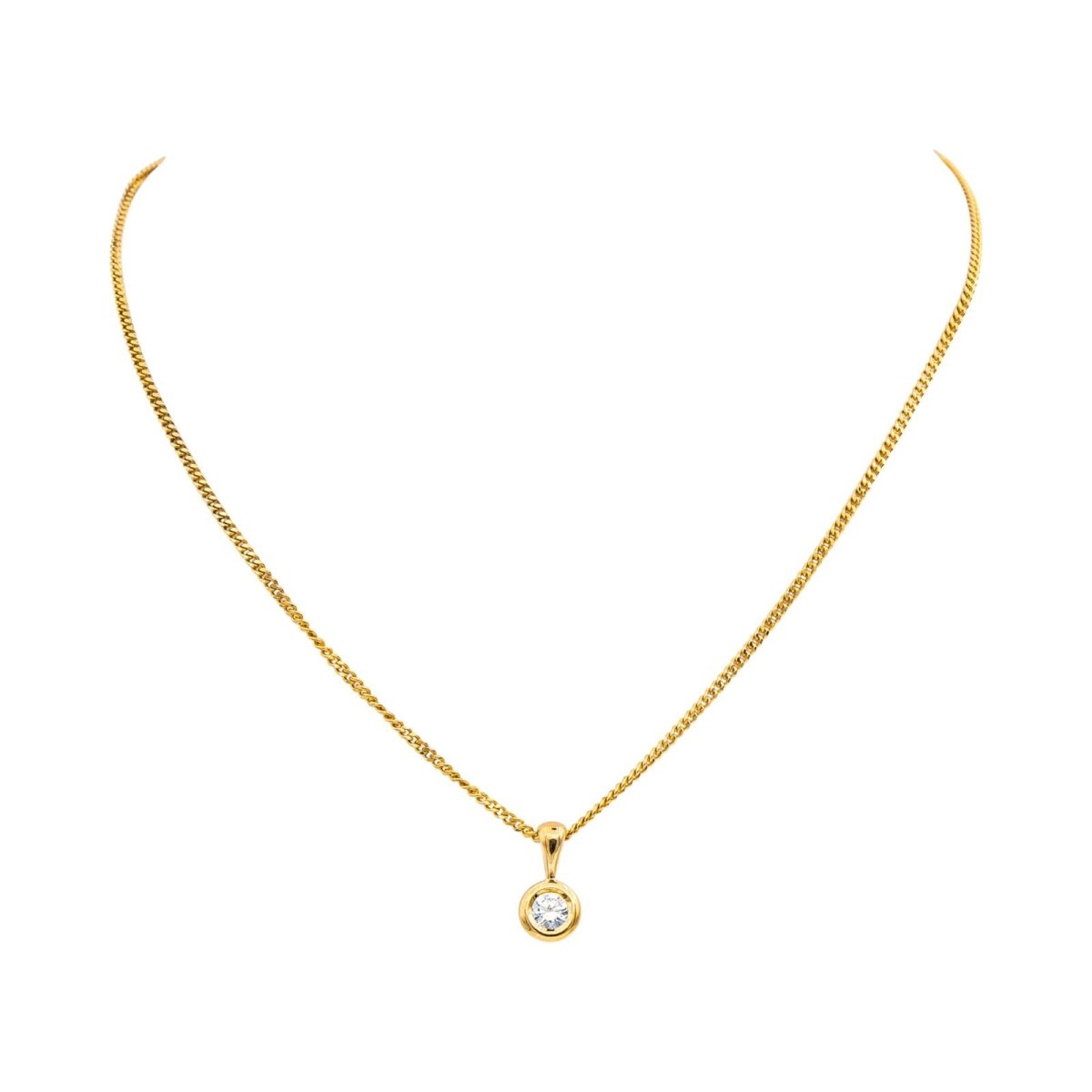 Collier Chaîne en or jaune et diamant - Castafiore