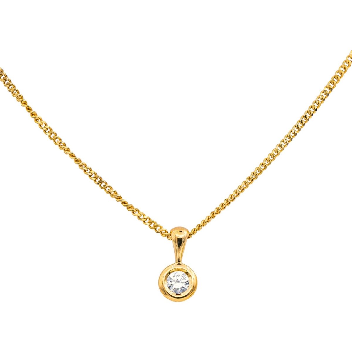 Collier Chaîne en or jaune et diamant - Castafiore