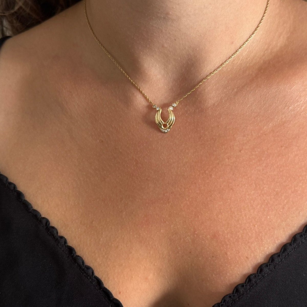 Collier Chaîne en or jaune et diamants - Castafiore