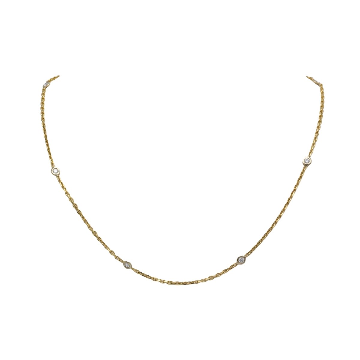 Collier Chaîne en or jaune et diamants - Castafiore