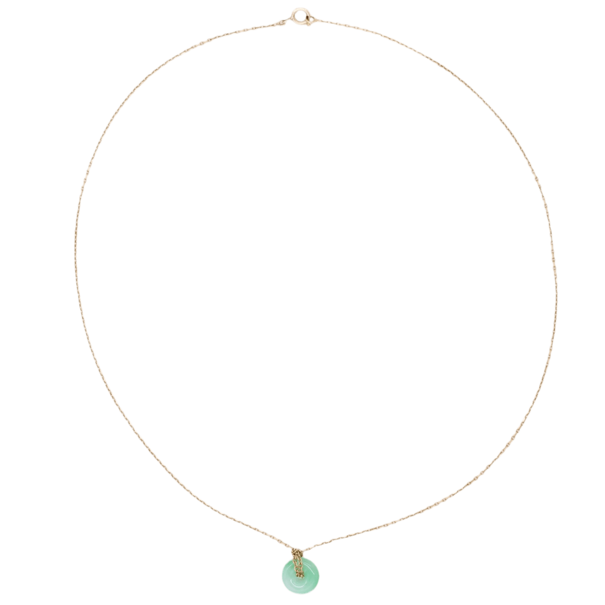 Collier Chaîne en or jaune et jade - Castafiore