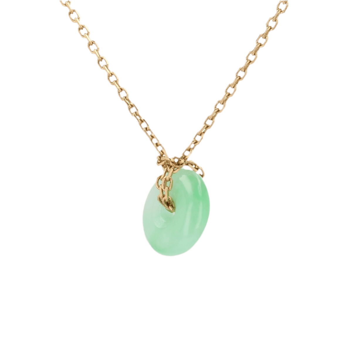 Collier Chaîne en or jaune et jade - Castafiore