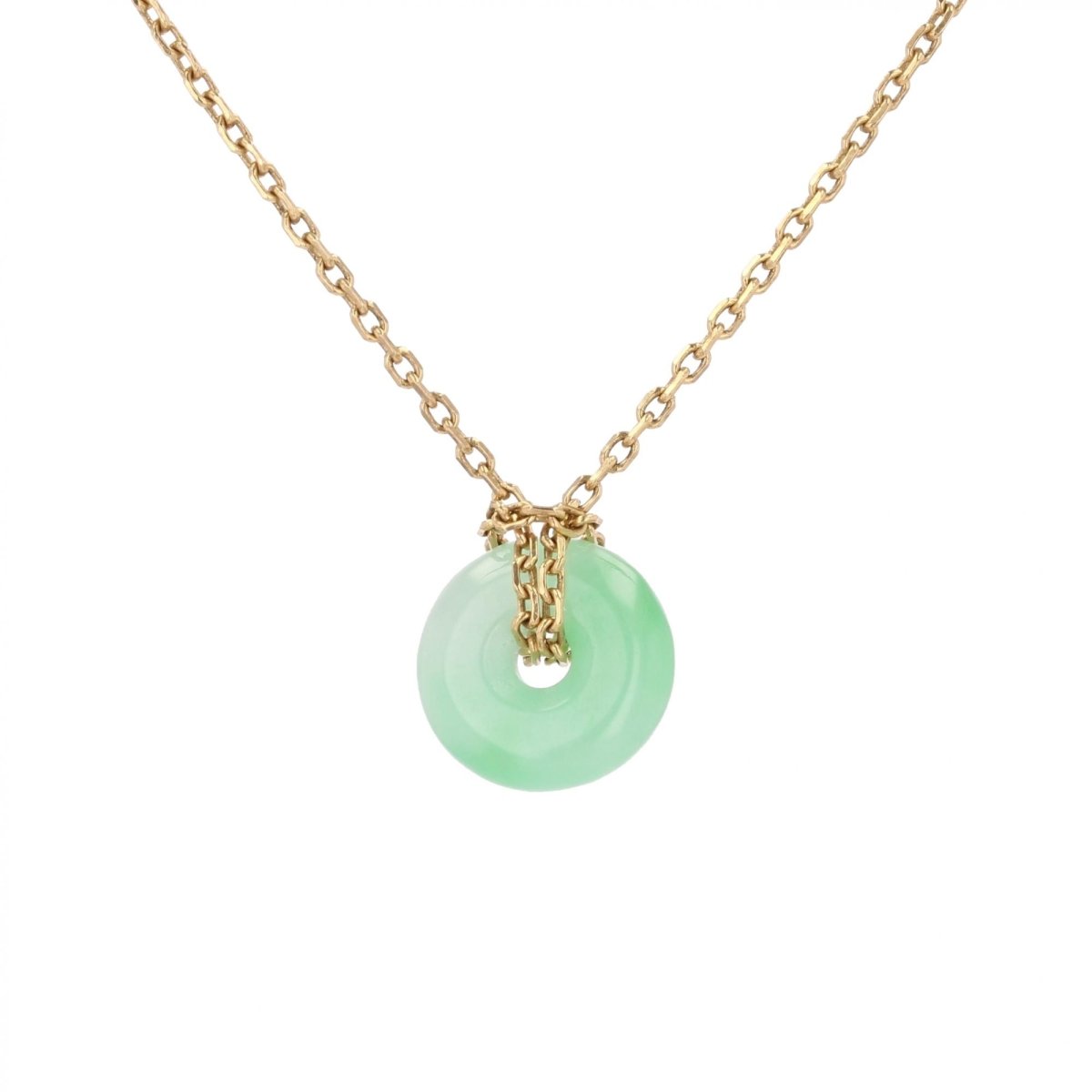 Collier Chaîne en or jaune et jade - Castafiore