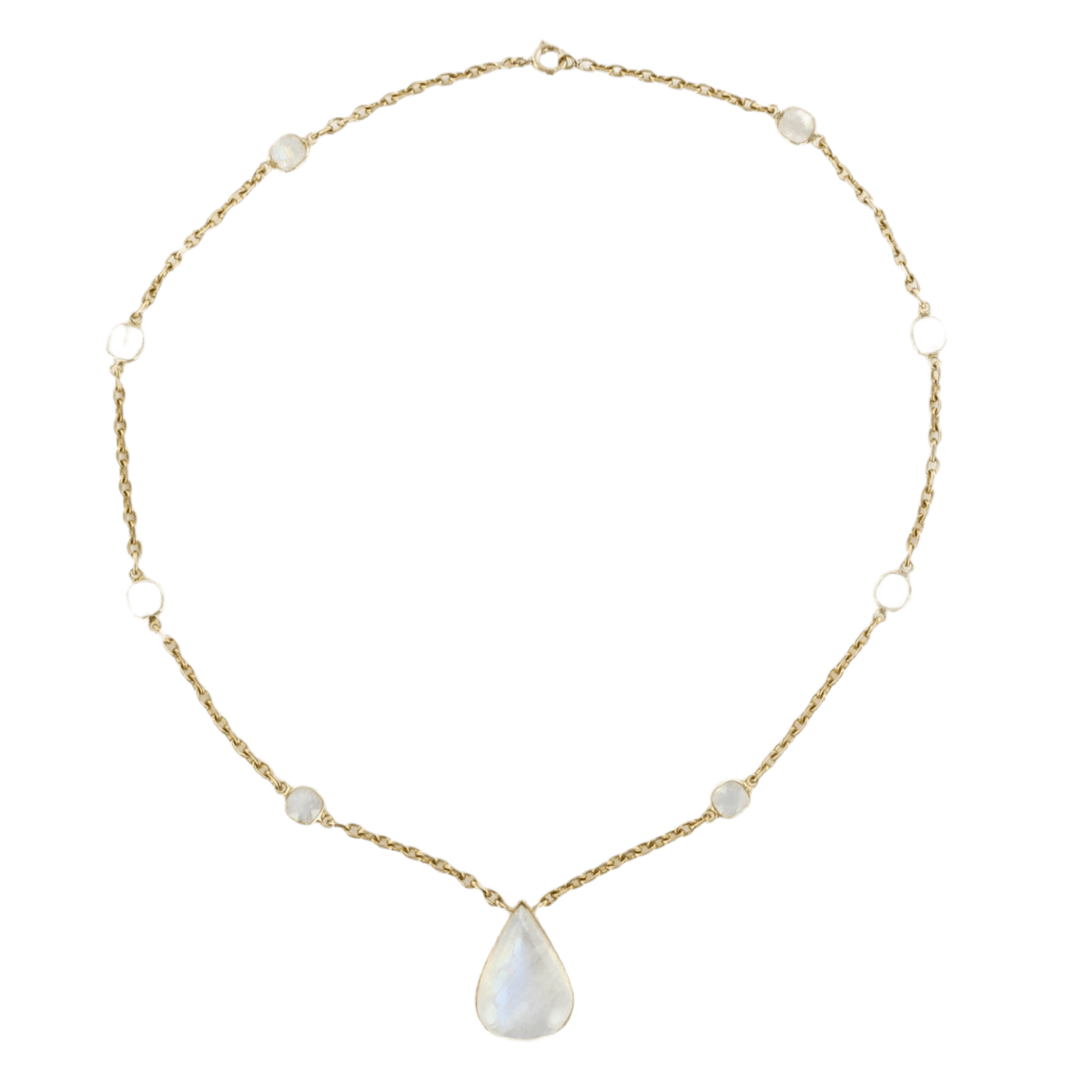 Collier Chaîne en or jaune et labradorites - Castafiore