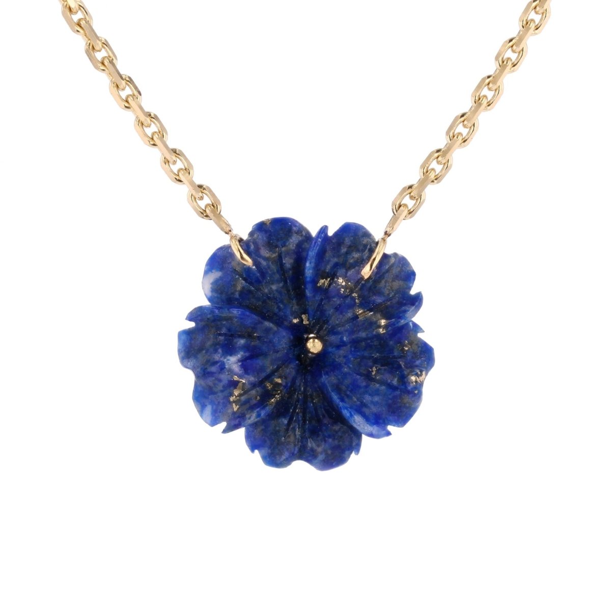 Collier Chaîne en or jaune et lapis - lazuli - Castafiore