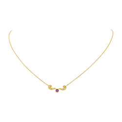 Collier Chaîne en or jaune, rubis et diamants - Castafiore