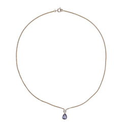 Collier Chaîne en or jaune, tanzanite et diamants - Castafiore