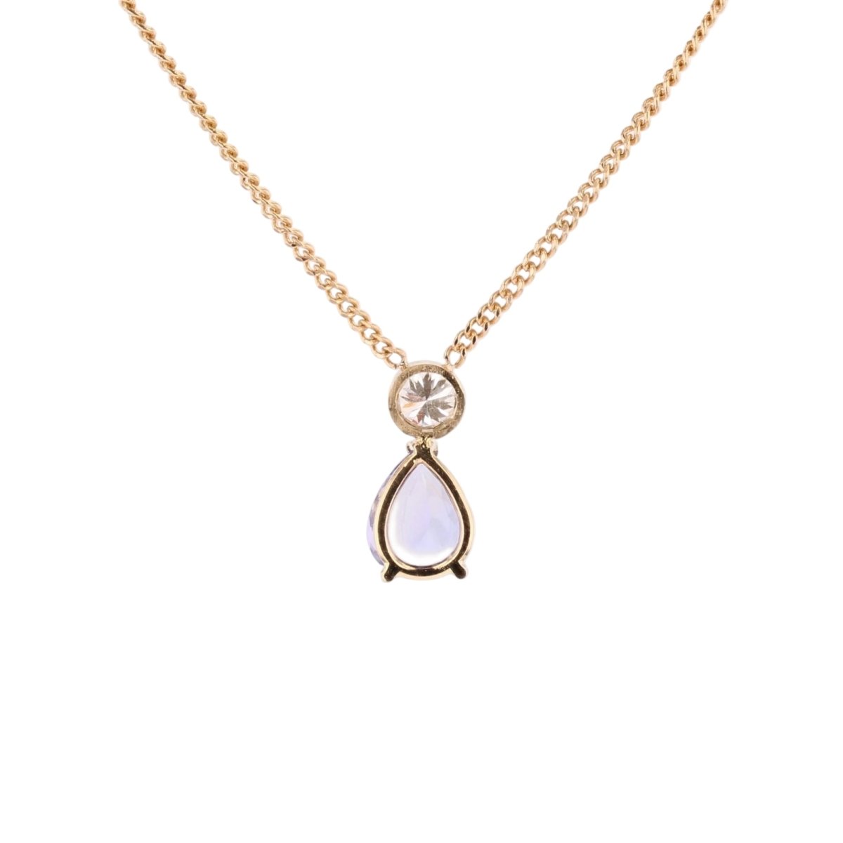 Collier Chaîne en or jaune, tanzanite et diamants - Castafiore