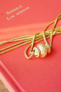 Collier Chaîne Giletière en or jaune et rose - Castafiore