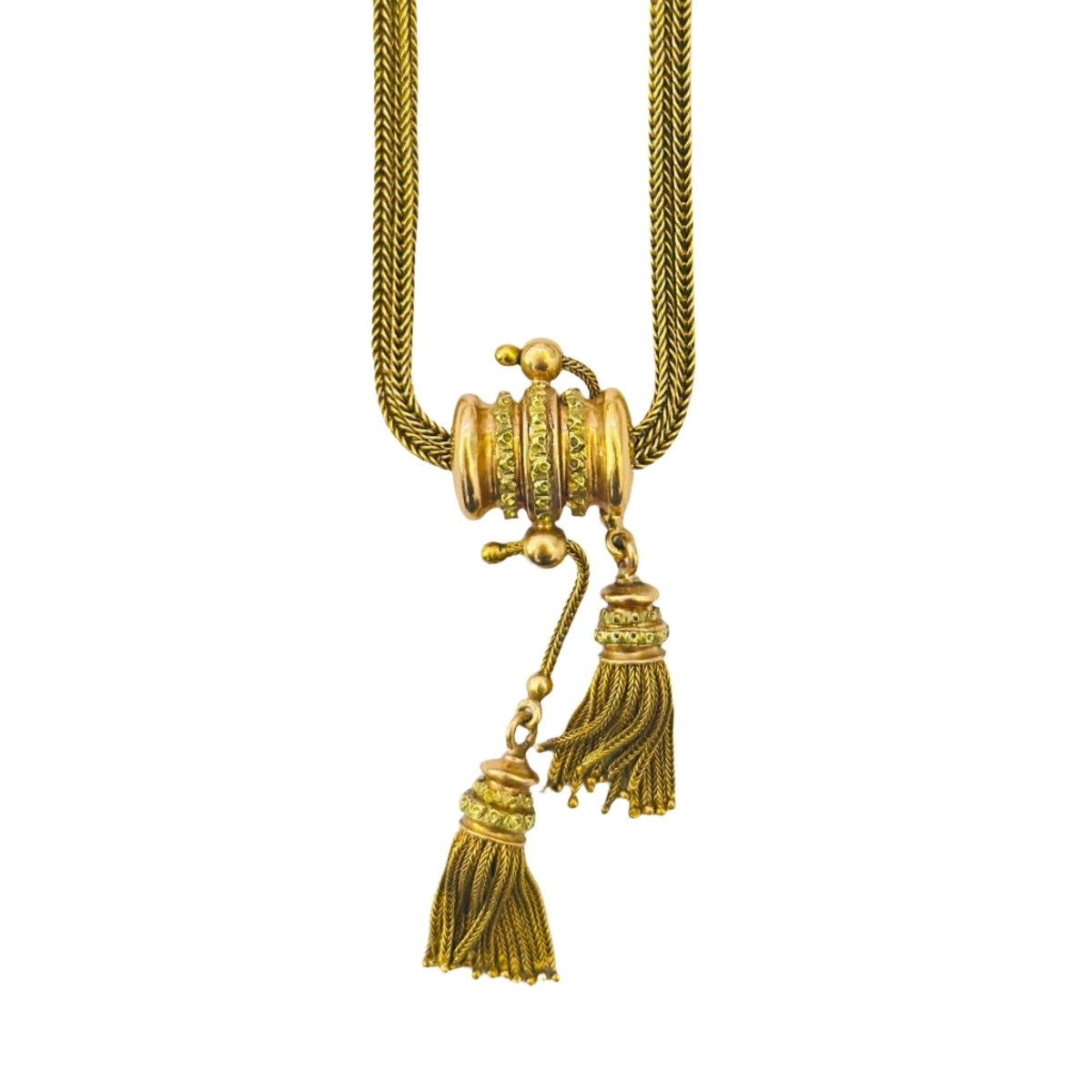 Collier Chaîne Giletière en or jaune et rose - Castafiore