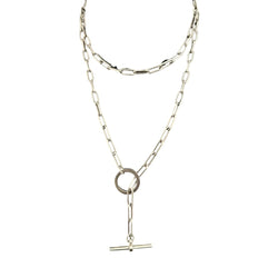 Collier Chaîne HERMÉS "Chaîne Croisette" GM en argent - Castafiore