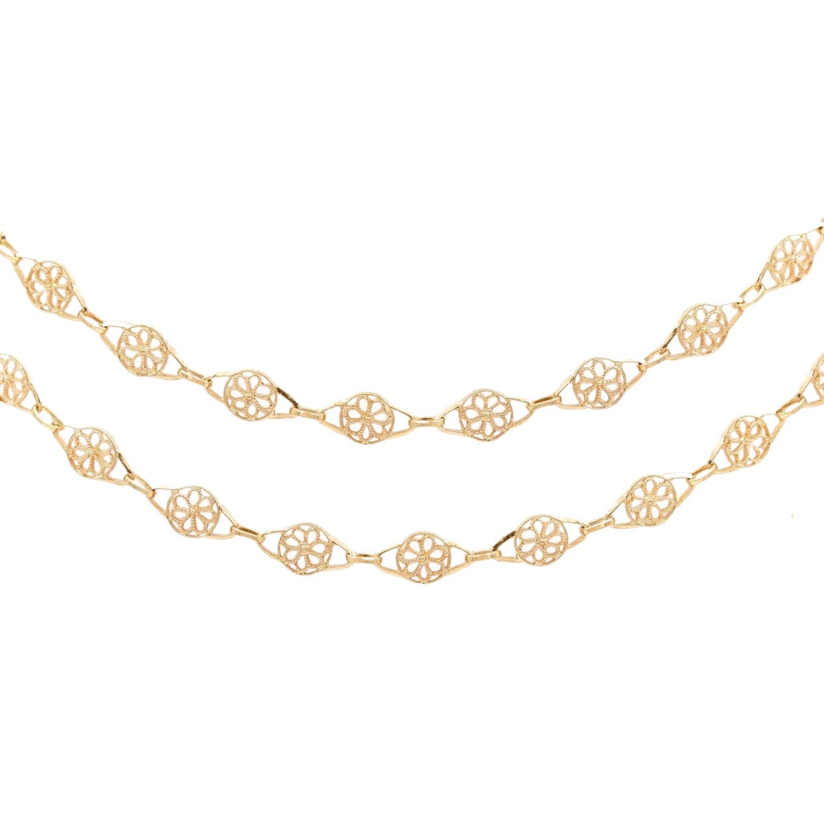 Collier Chaîne maille filigrane en or jaune - Castafiore