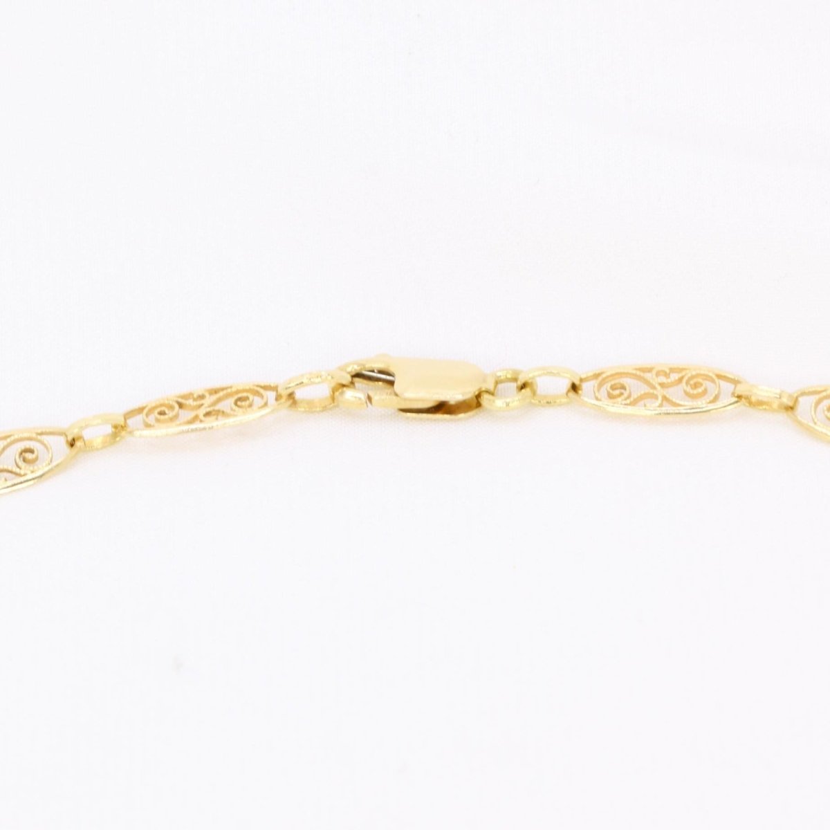 Collier chaîne maille filigrane or jaune - Castafiore