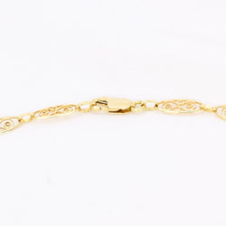 Collier chaîne maille filigrane or jaune - Castafiore