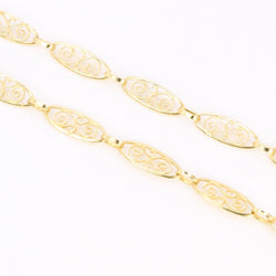 Collier chaîne maille filigrane or jaune - Castafiore