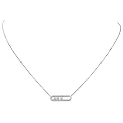 Collier Châine MESSIKA "Baby Move" en or blanc et diamants - Castafiore