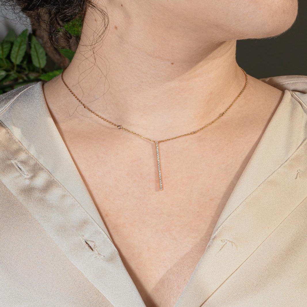 Collier Chaîne MESSIKA "Gatsby" en or rose et diamants - Castafiore