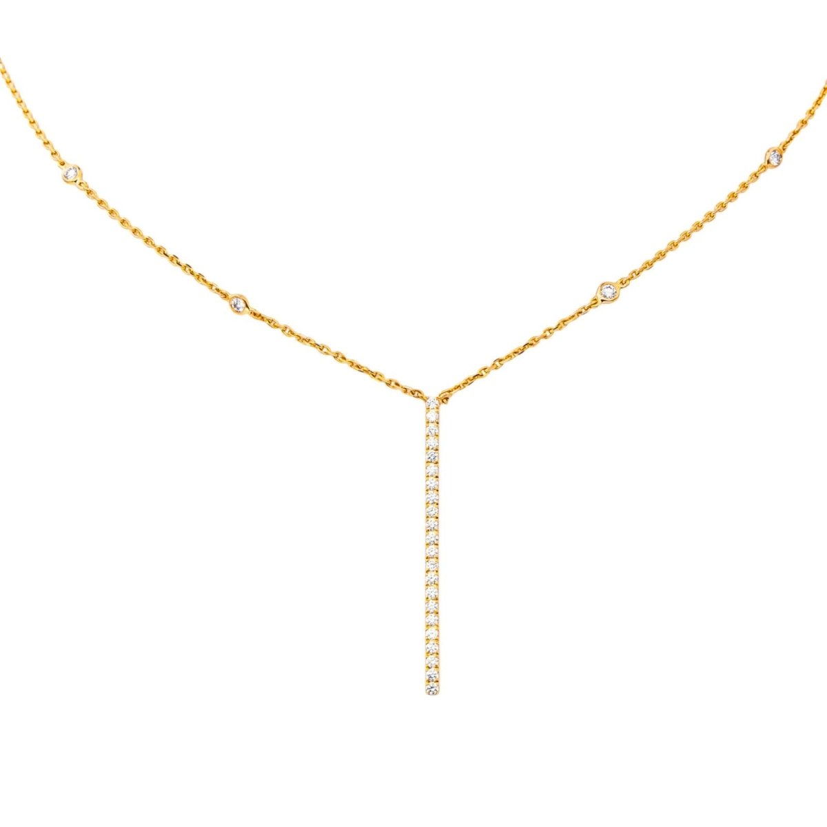 Collier Chaîne MESSIKA "Gatsby" en or rose et diamants - Castafiore