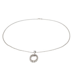 Collier Chaîne Pendentif en or blanc et diamants - Castafiore