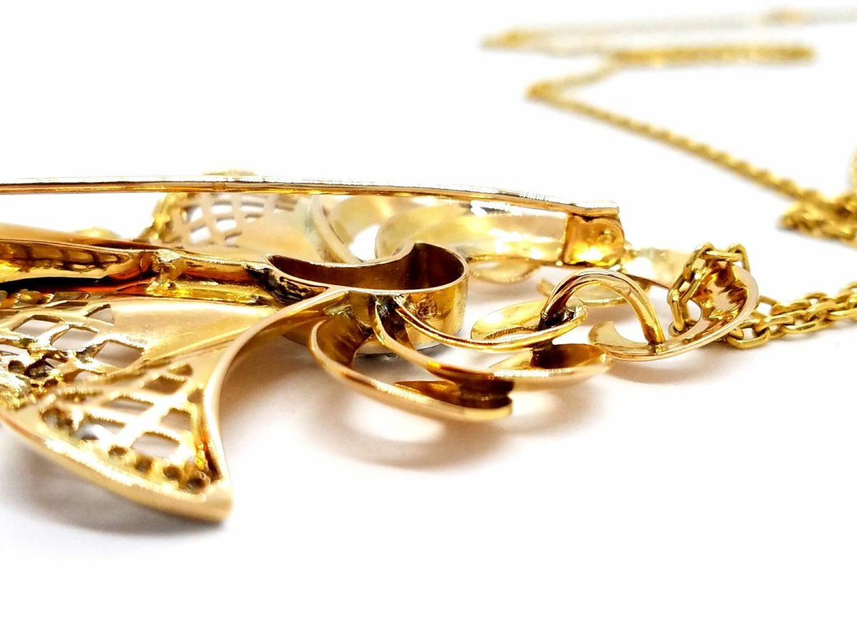 Collier Chaîne + pendentif Or jaune Diamant - Castafiore