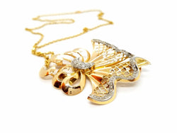 Collier Chaîne + pendentif Or jaune Diamant - Castafiore