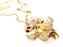 Collier Chaîne + pendentif Or jaune Diamant - Castafiore