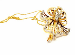 Collier Chaîne + pendentif Or jaune Diamant - Castafiore