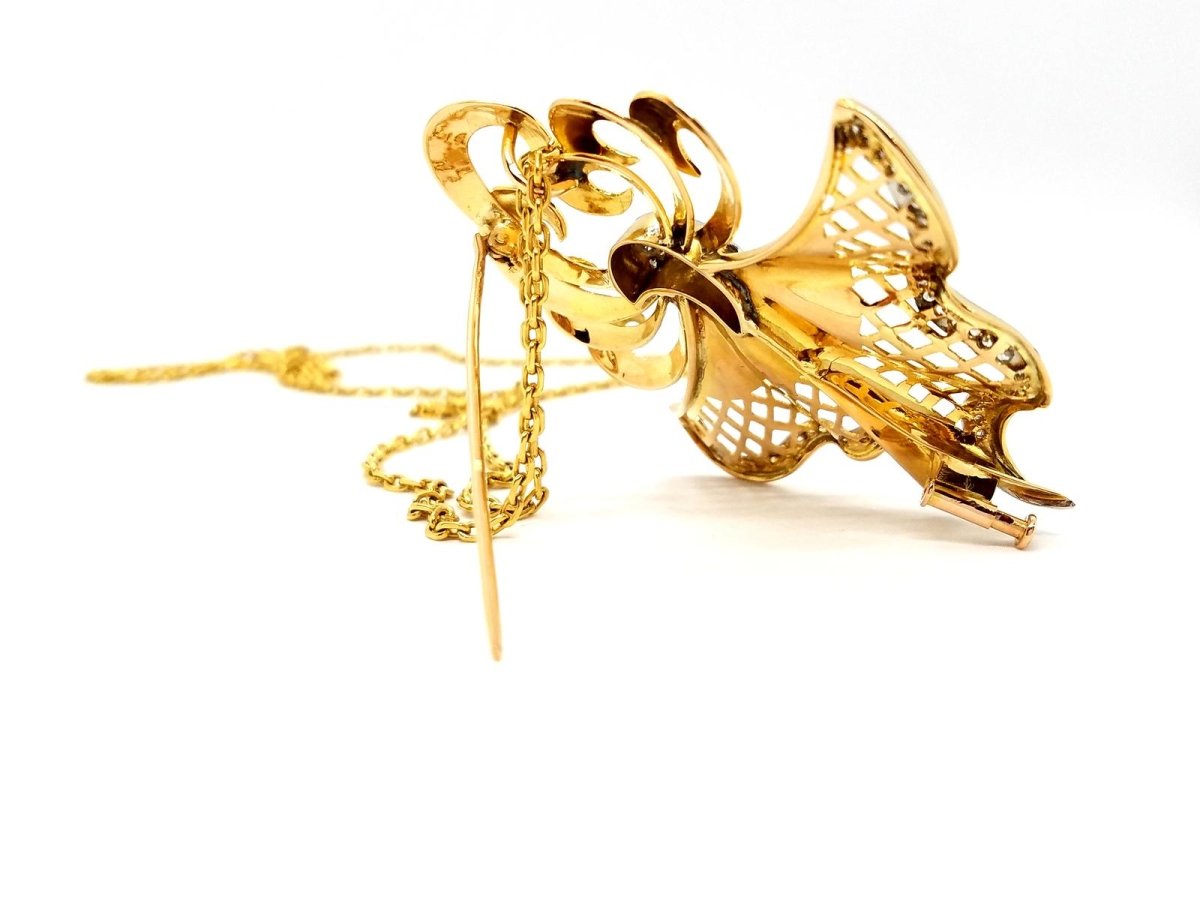 Collier Chaîne + pendentif Or jaune Diamant - Castafiore