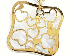 Collier Chaîne + pendentif Or jaune Nacre - Castafiore