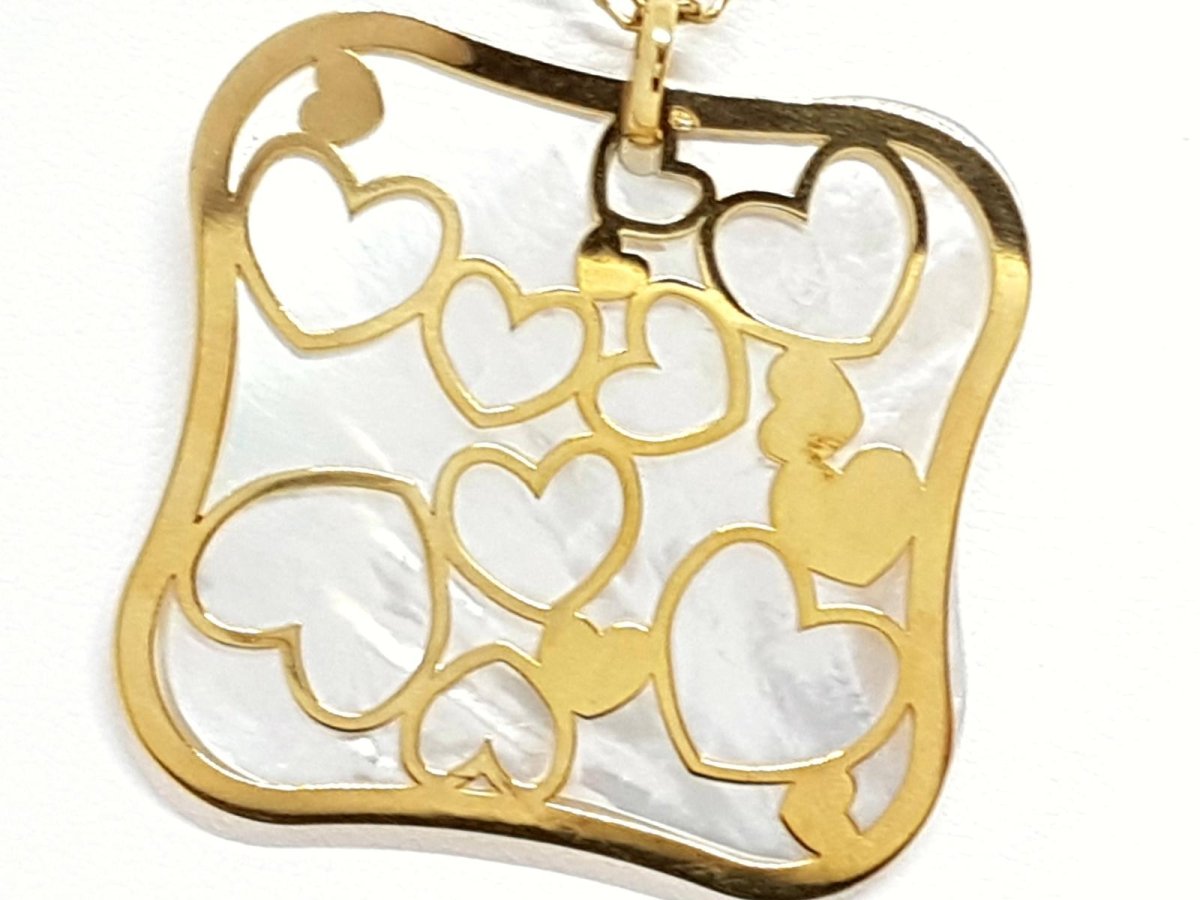 Collier Chaîne + pendentif Or jaune Nacre - Castafiore