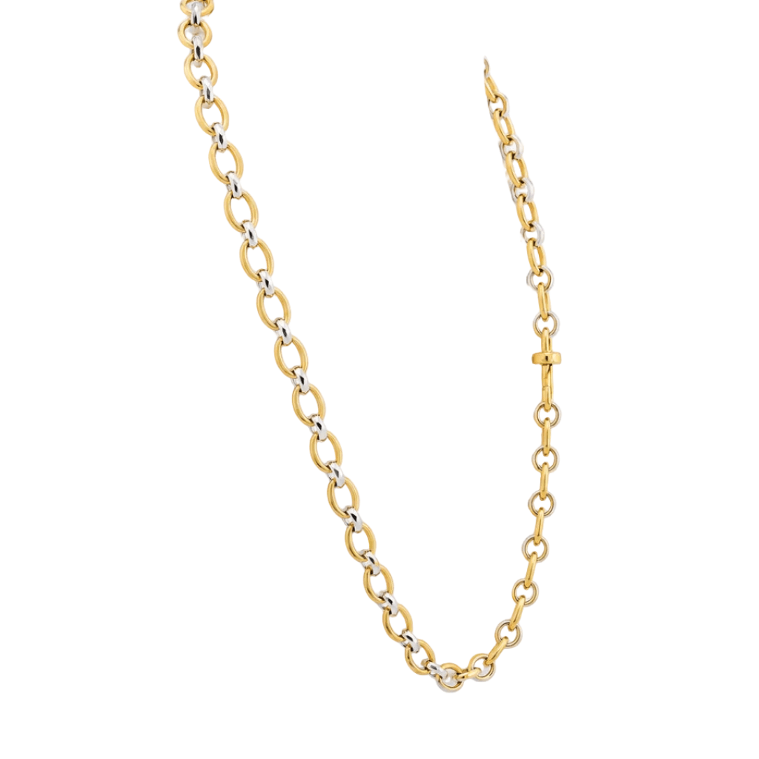 Collier Chaîne POMELLATO en or blanc et or jaune - Castafiore