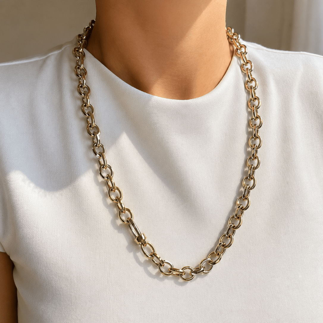 Collier Chaîne POMELLATO en or blanc et or jaune - Castafiore