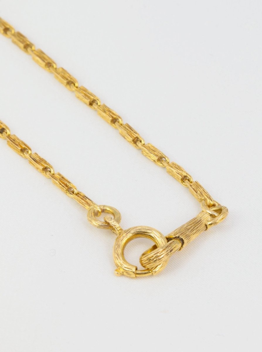 Collier chaine vintage or brossé - Castafiore