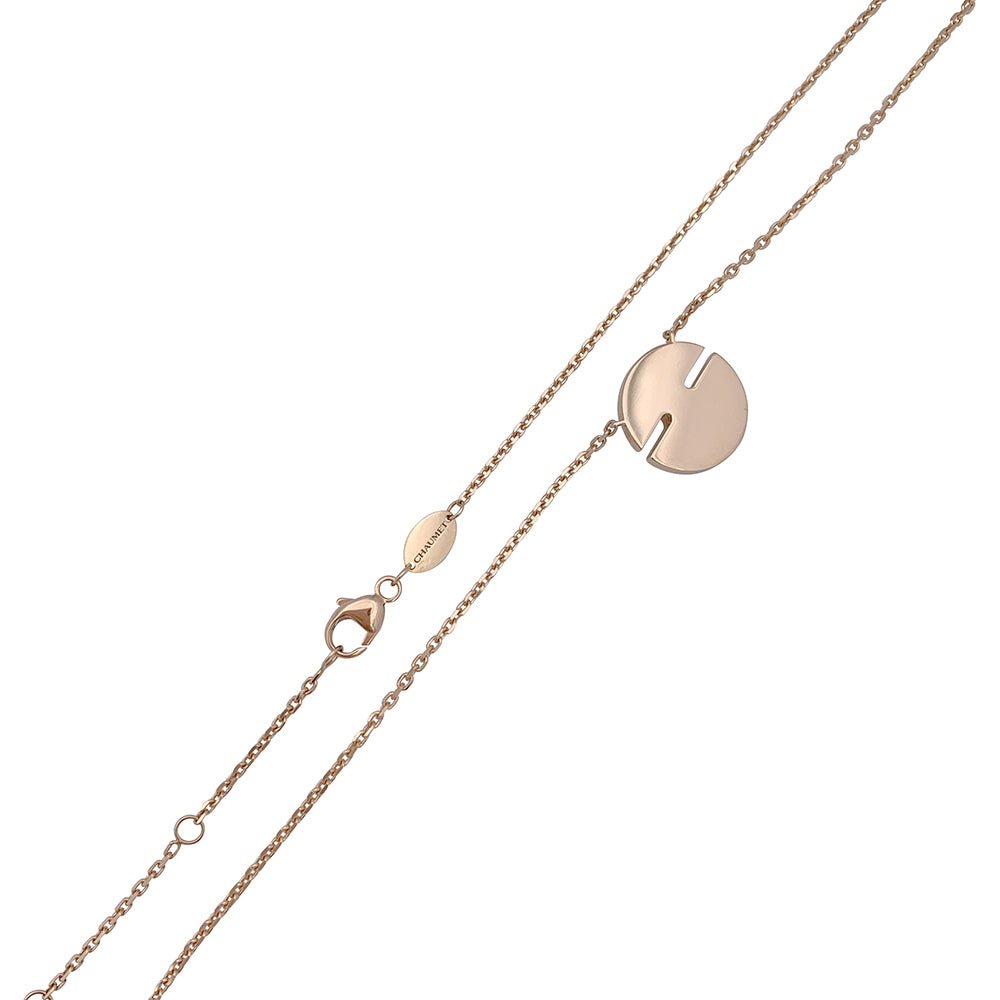 Collier Chaumet ,"Jeux de Liens", or rose, diamants et onyx. - Castafiore