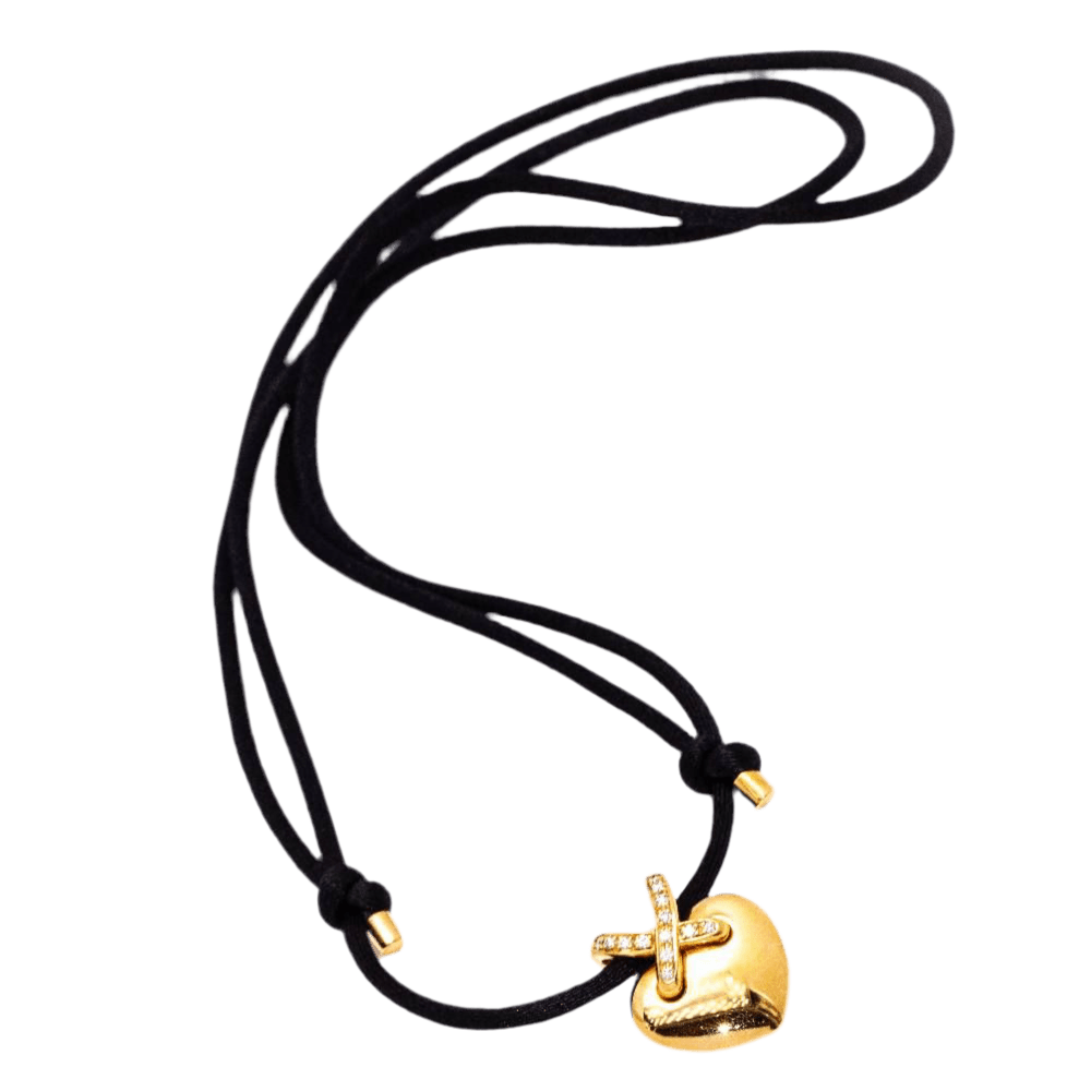 Collier CHAUMET "Liens Corazon" en or rose et diamants - Castafiore