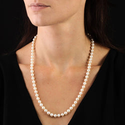 Collier CHOKER Perles de culture en or jaune - Castafiore