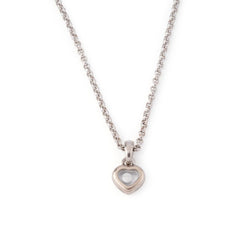 Collier CHOPARD "Happy diamonds" en or blanc et diamant - Castafiore