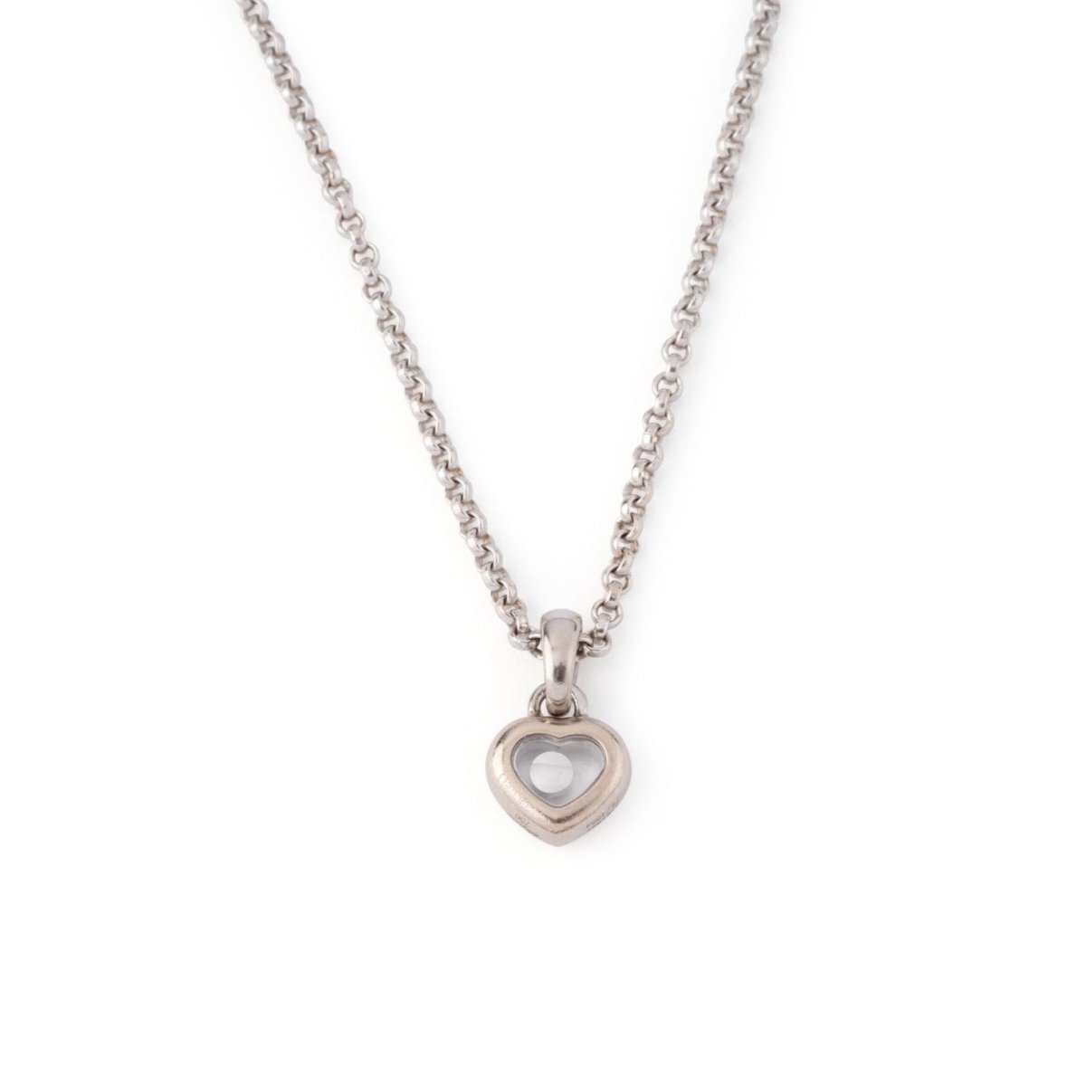 Collier CHOPARD "Happy diamonds" en or blanc et diamant - Castafiore