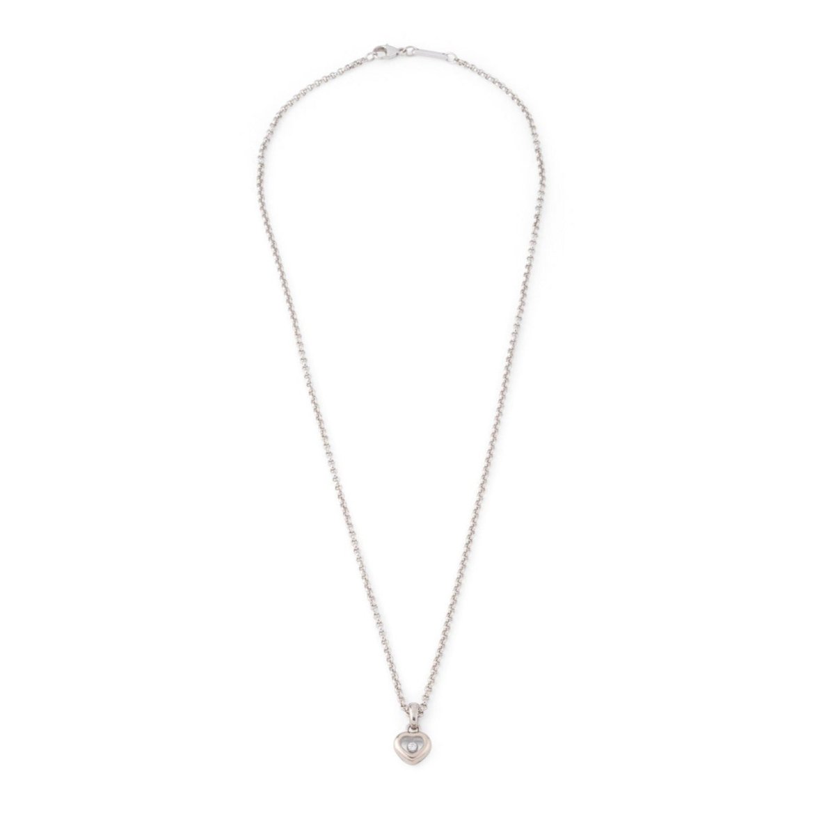 Collier CHOPARD "Happy diamonds" en or blanc et diamant - Castafiore