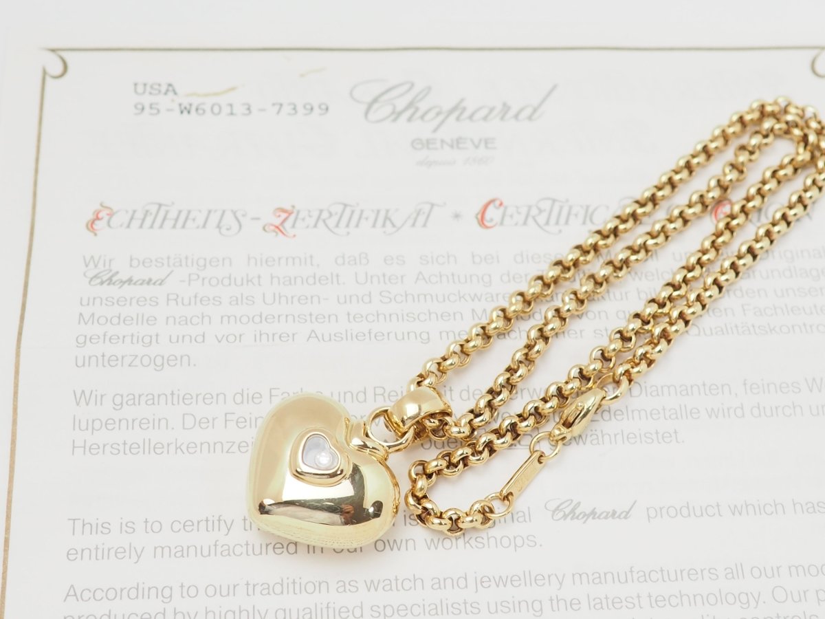 Collier Chopard Happy Diamonds en or jaune et diamant - Castafiore