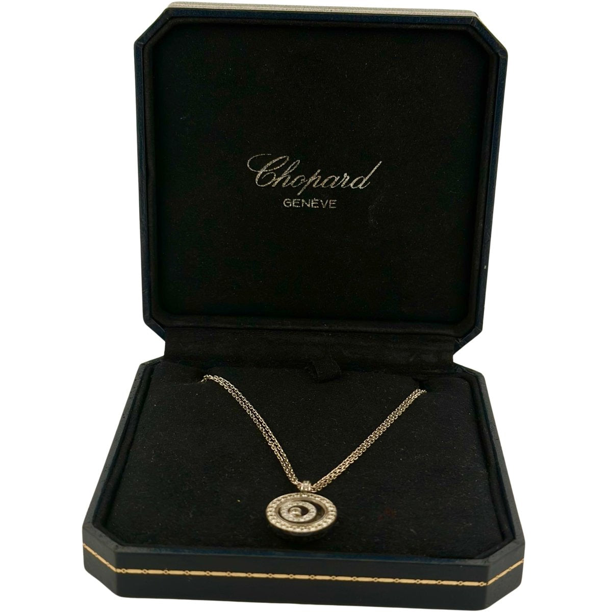 Collier CHOPARD "Happy Spirit" en or blanc et diamants - Castafiore