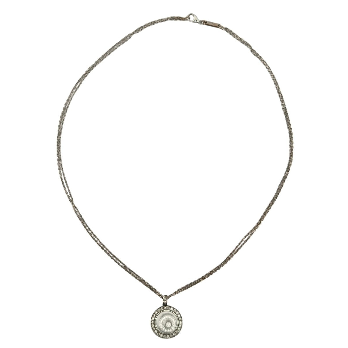 Collier CHOPARD "Happy Spirit" en or blanc et diamants - Castafiore