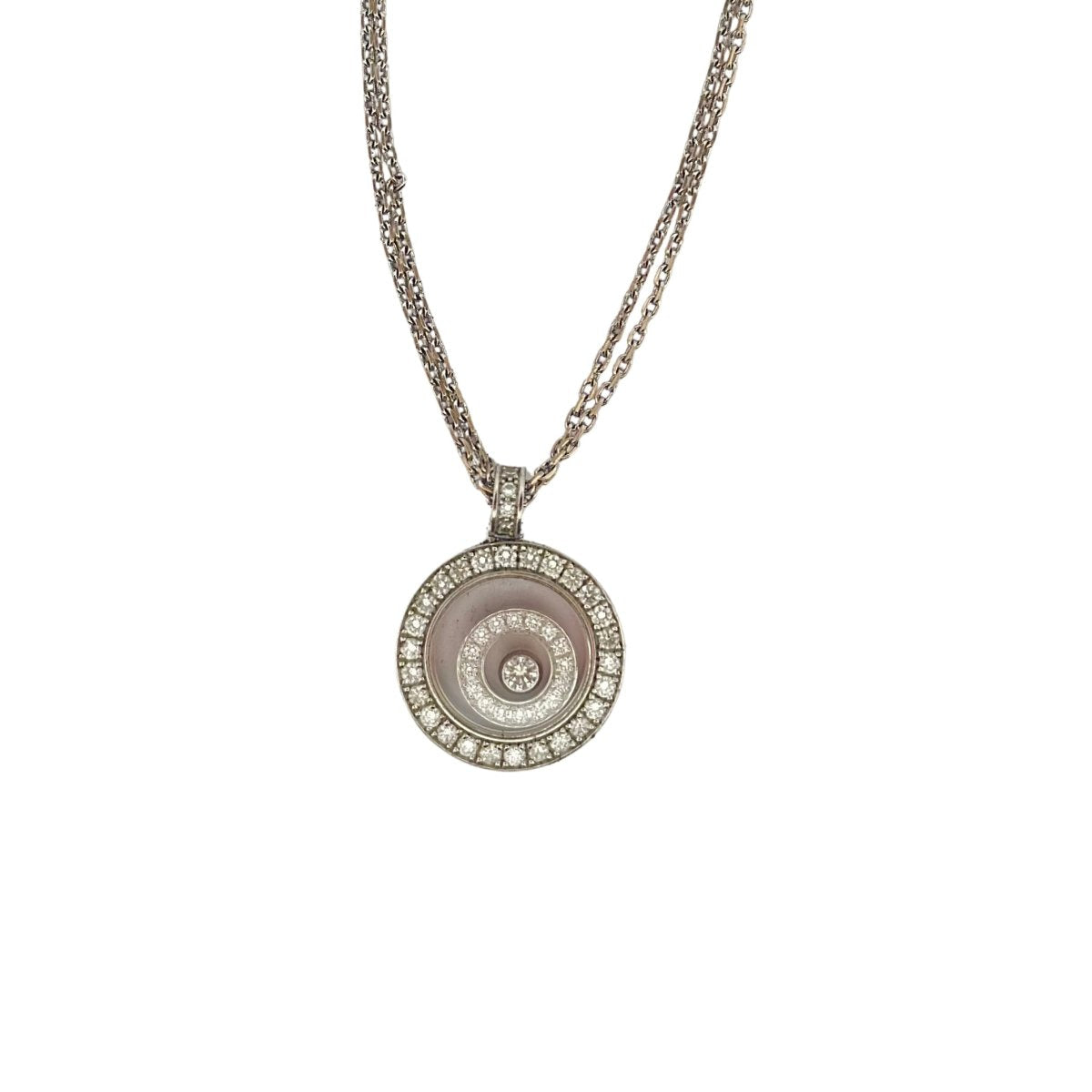 Collier CHOPARD "Happy Spirit" en or blanc et diamants - Castafiore