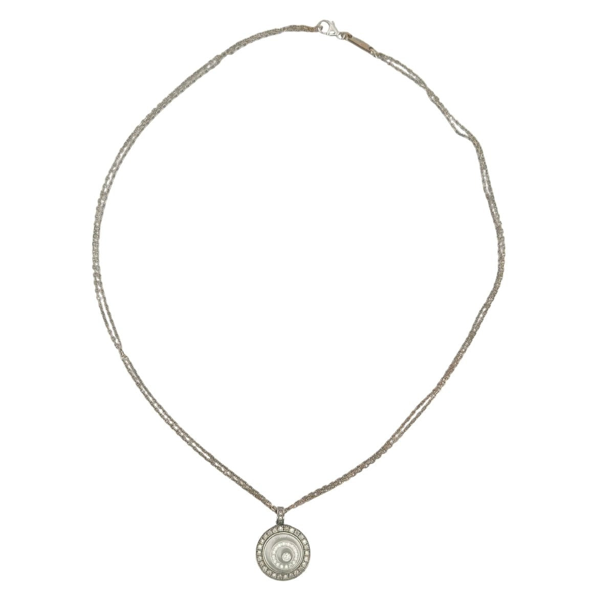 Collier CHOPARD "Happy Spirit" en or blanc et diamants - Castafiore