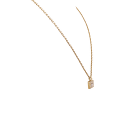 Collier Chopard, "Happy Square Diamond" en or jaune et diamants. - Castafiore